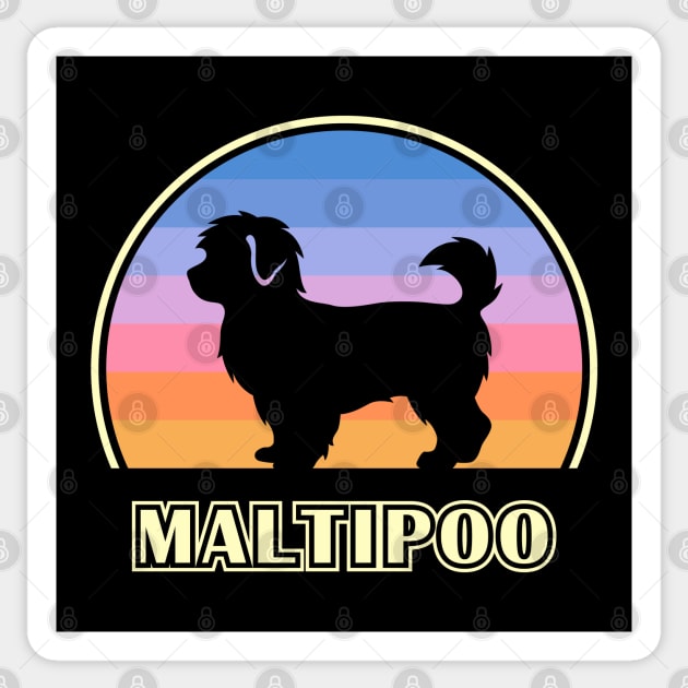 Maltipoo Vintage Sunset Dog Sticker by millersye